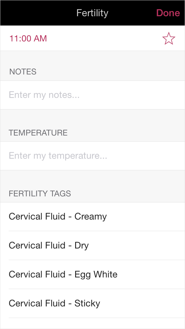Fertility Tracking